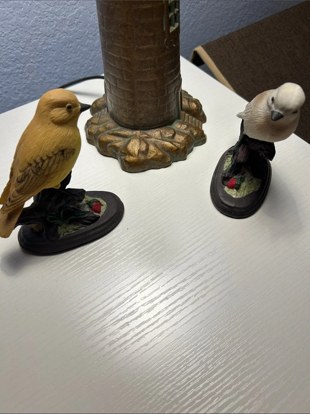 Decorative Resin Bird Figurines - Yellow and Light Brown - Pets Bird